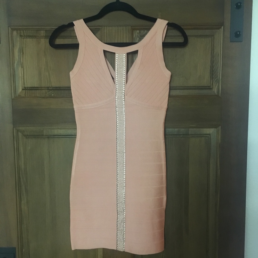 Pink Bebe Bodycon Dress